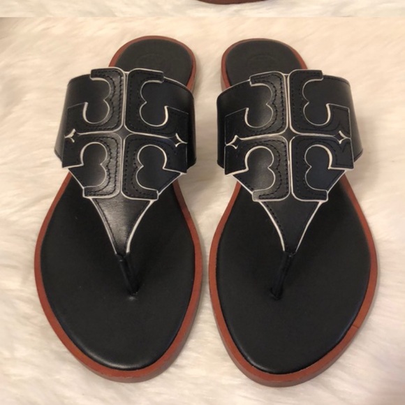 Tory Burch Jamie Full Logo Thong Sandals